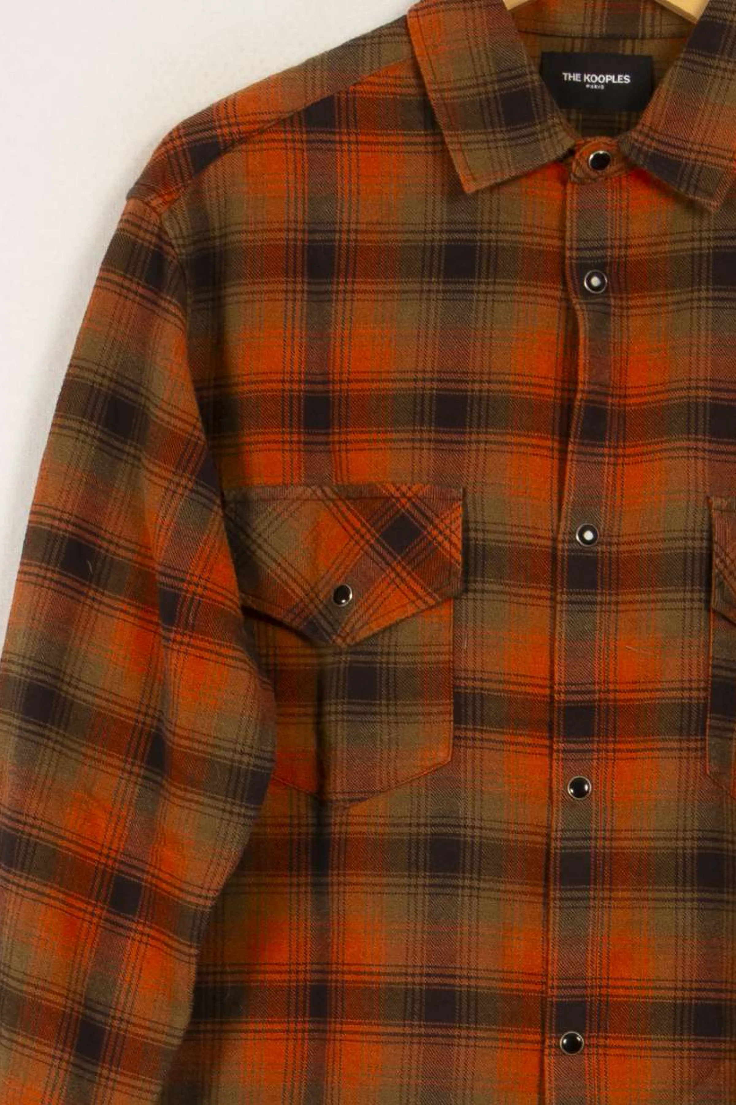 The Kooples Chemises<Chemise à carreaux orange et vert - Taille S/36 Multicolore
