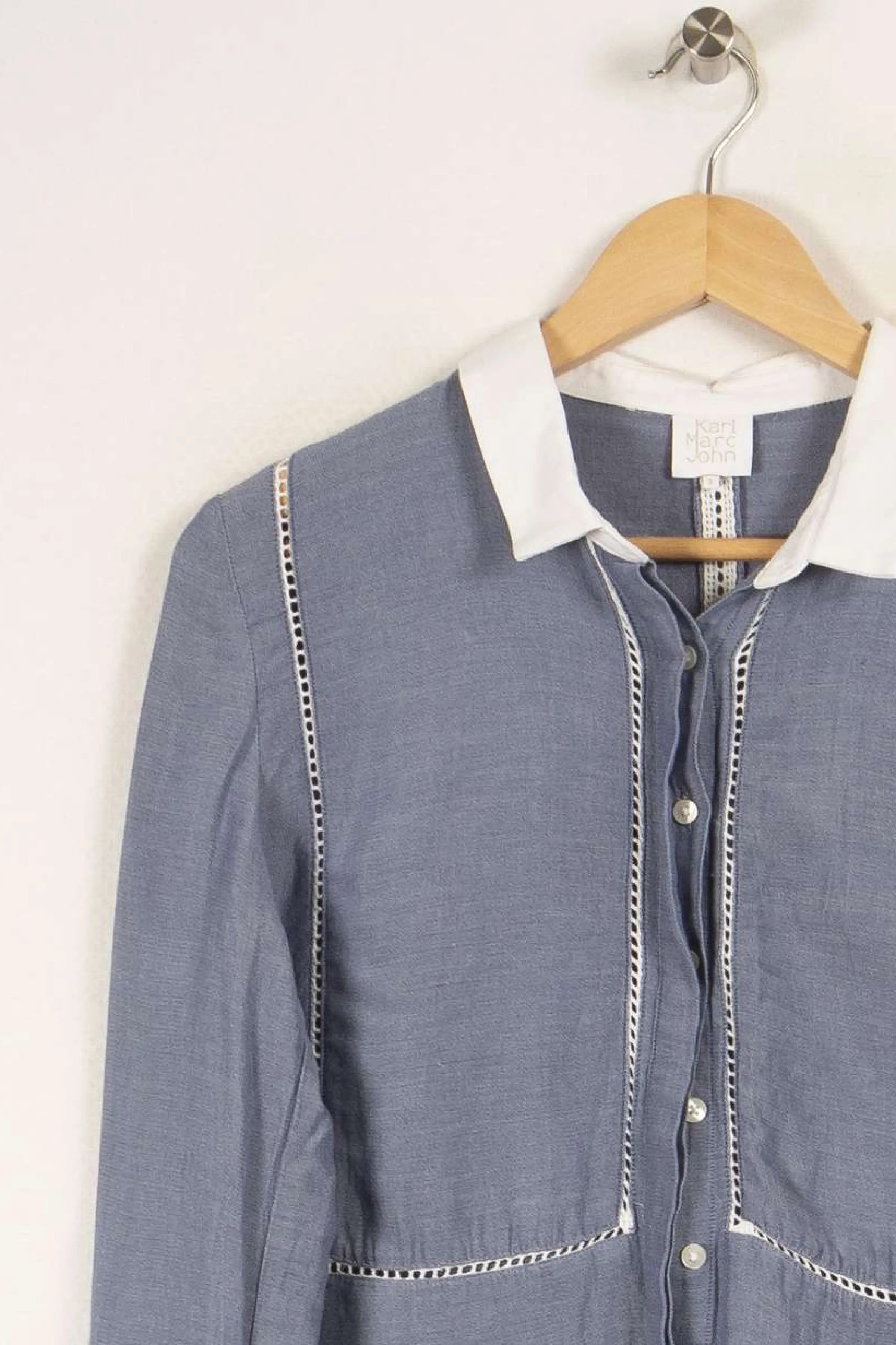 Karl Marc John Chemises<Chemise e - Taille S/36 Bleu