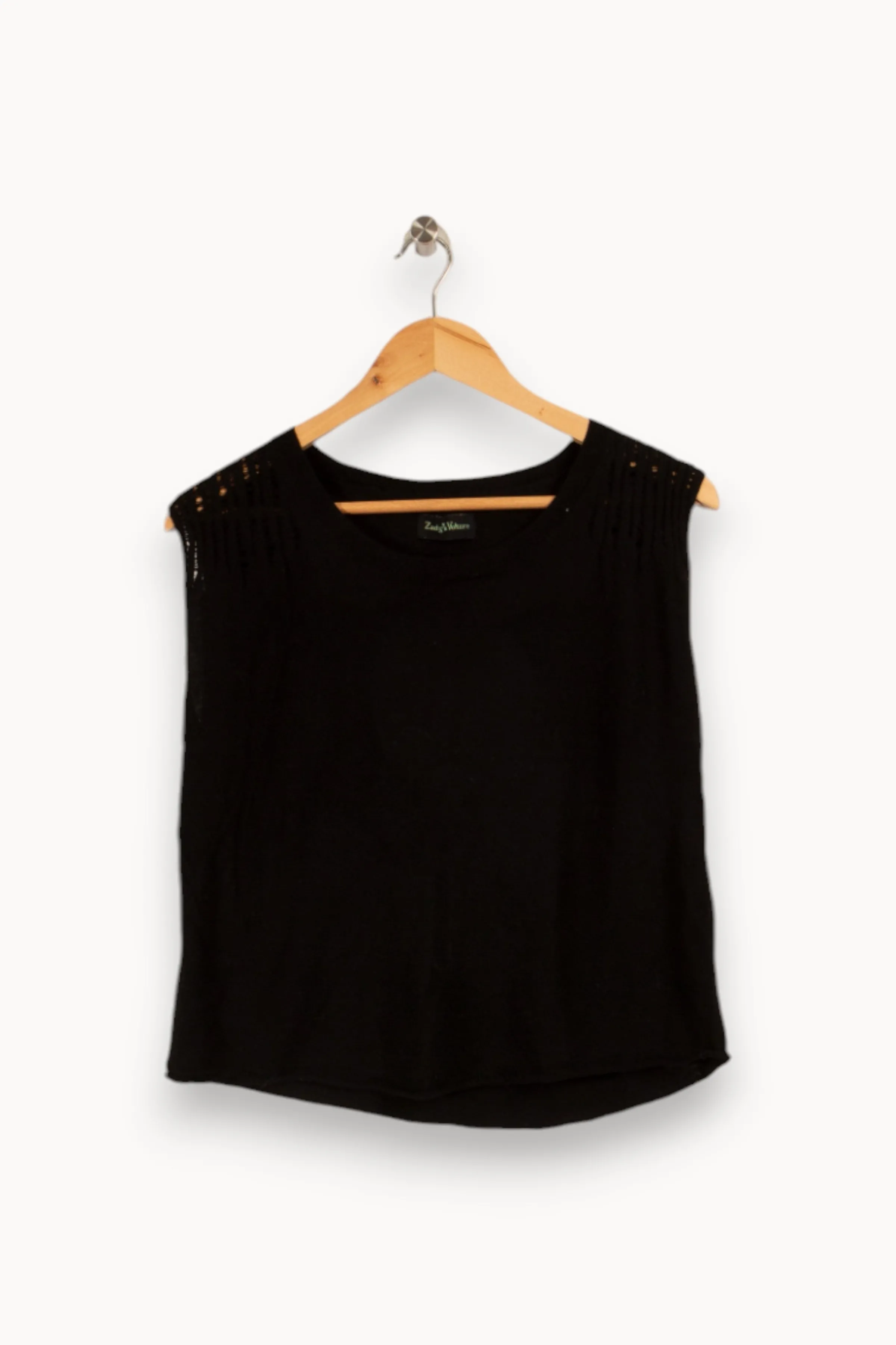 Zadig&Voltaire Mailles | Pulls & Cardigans<Débardeur sans manches - Taille M/38 Noir