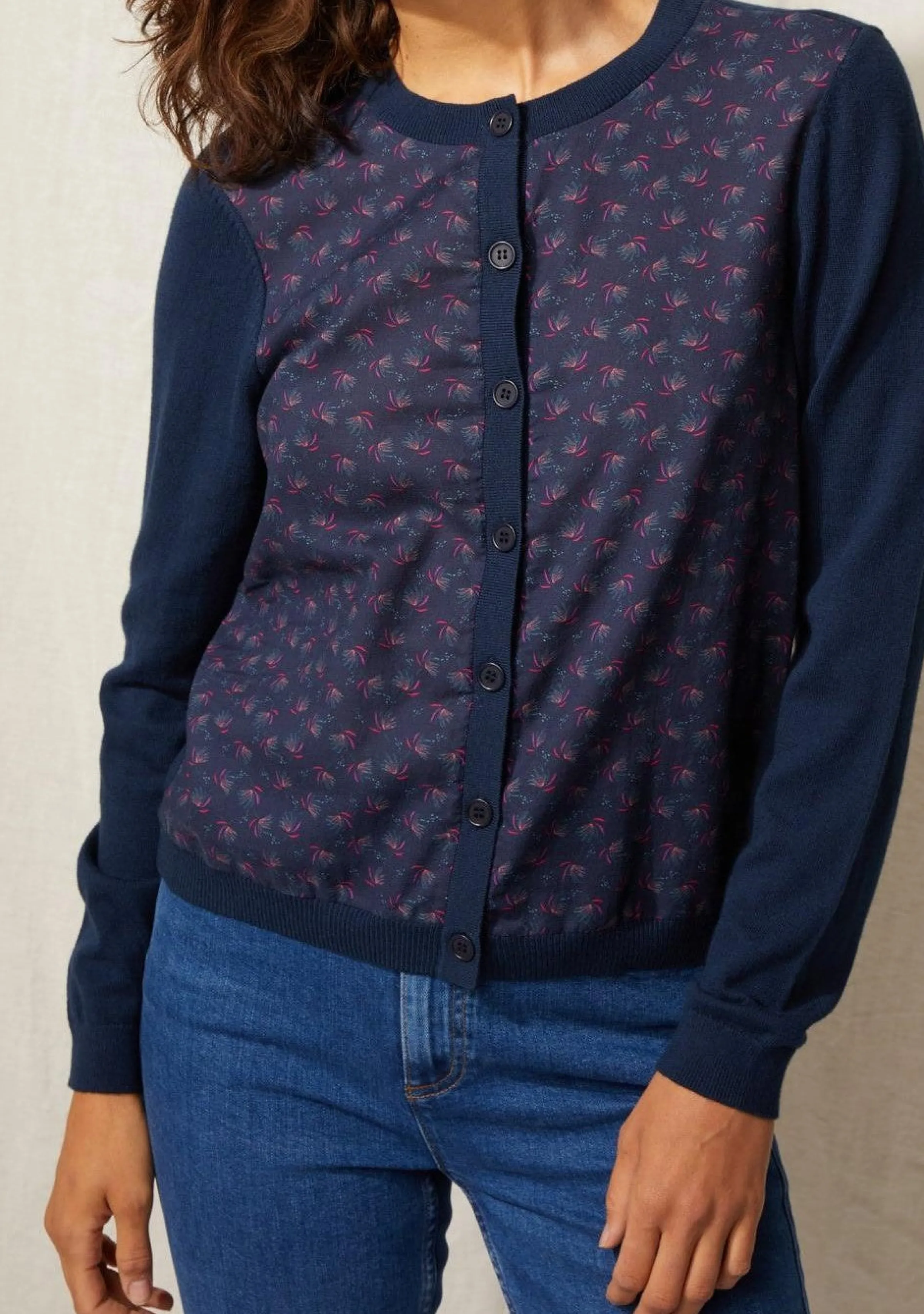 Ekyog Mailles | Pulls & Cardigans<Gilet Davea - Print Etincelle Navy - S Bleu