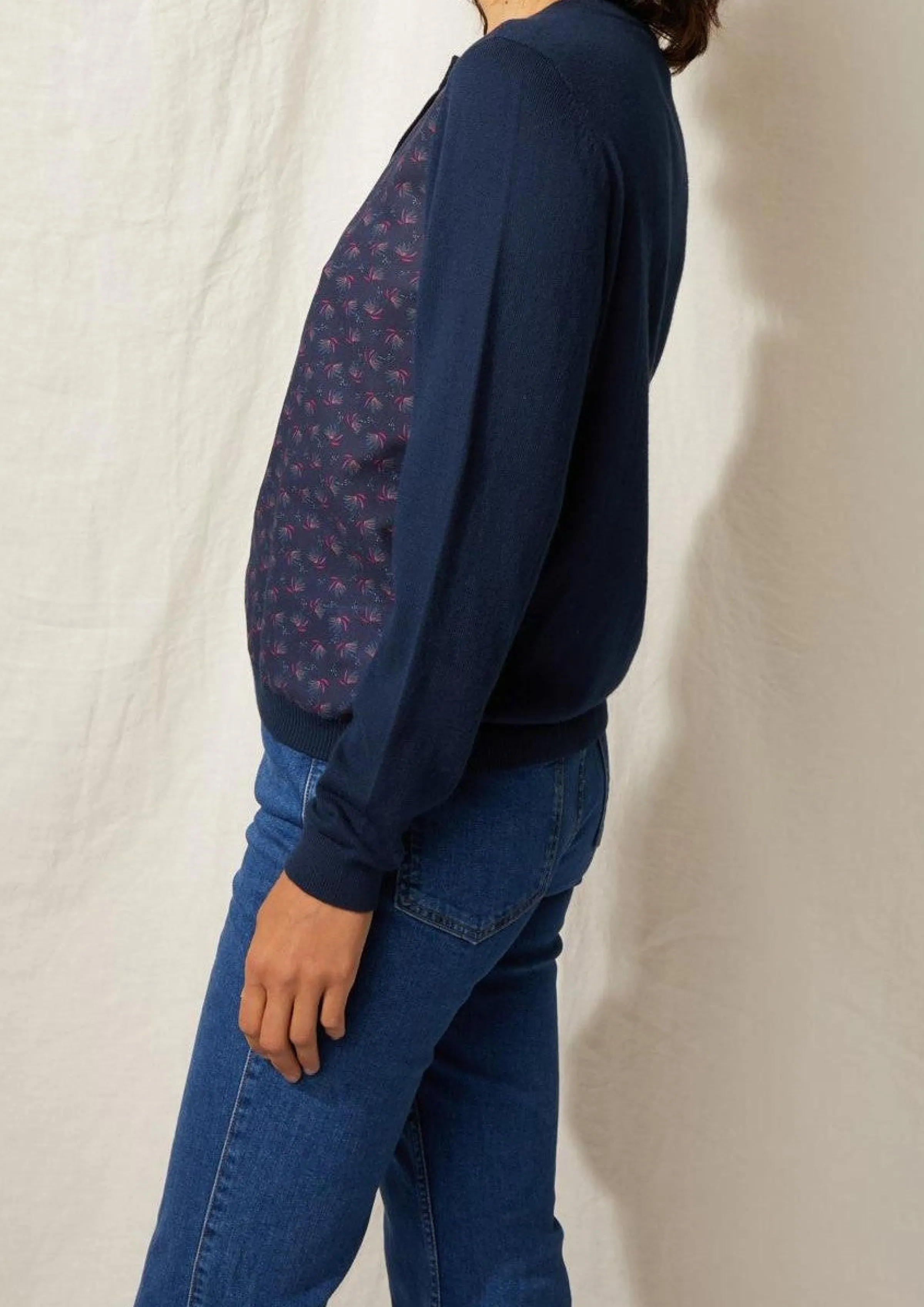 Ekyog Mailles | Pulls & Cardigans<Gilet Davea - Print Etincelle Navy - S Bleu