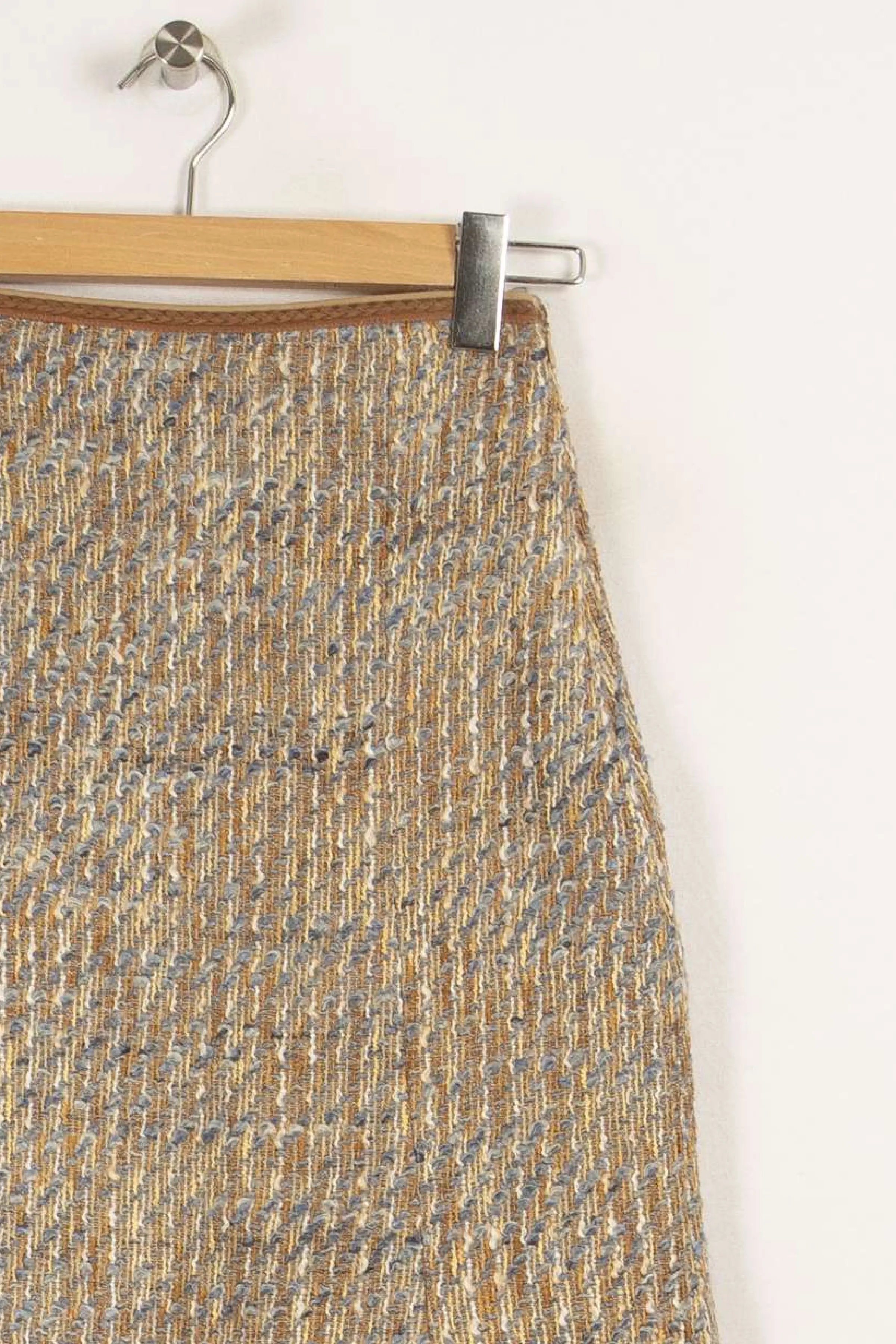 Caroll Jupes<Jupe en tweed marron et bleu - Taille S/36 Multicolore