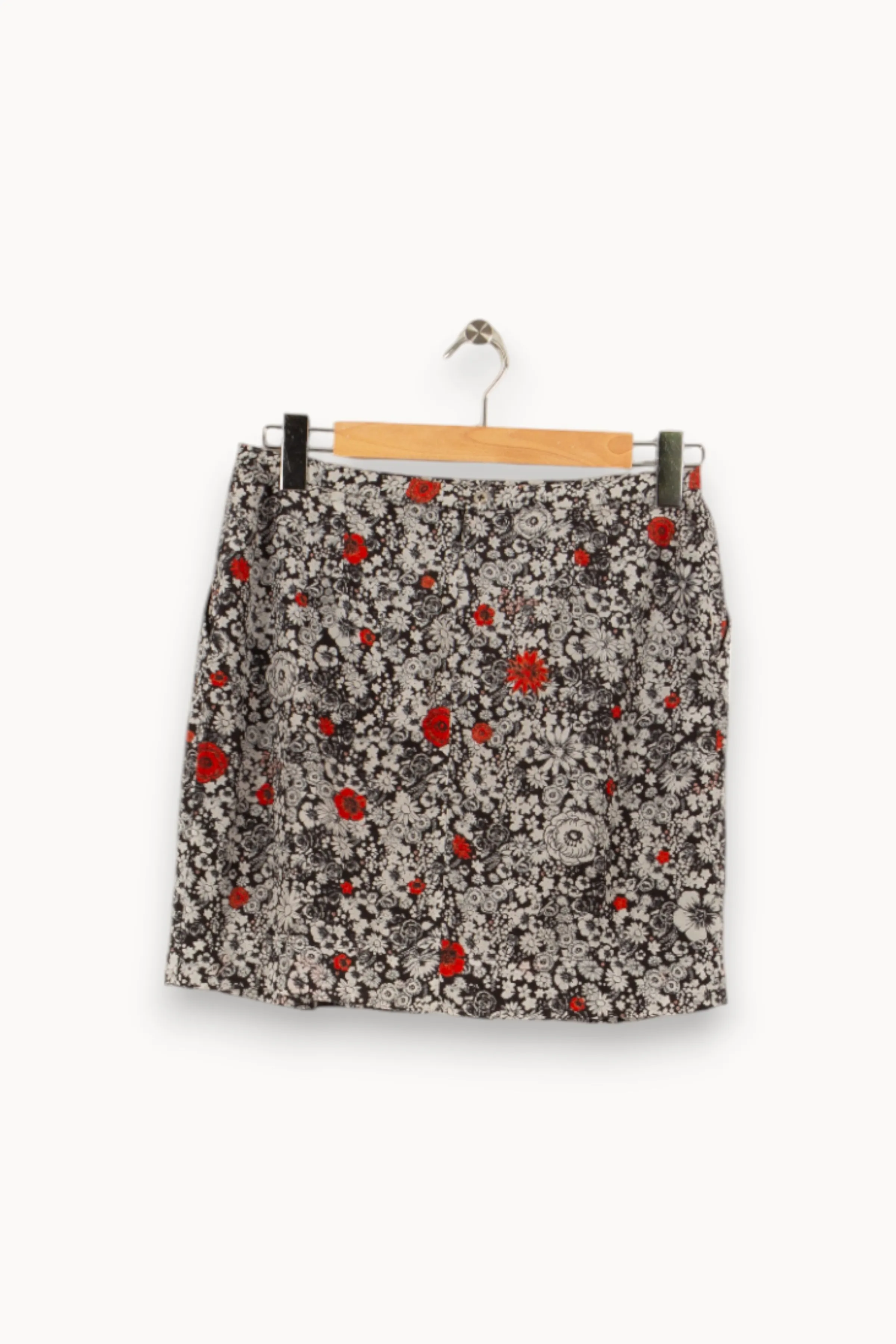 Zadig&Voltaire Jupes<Jupe noire/blanche à motif rouge de fleur - Taille M/38 Multicolore