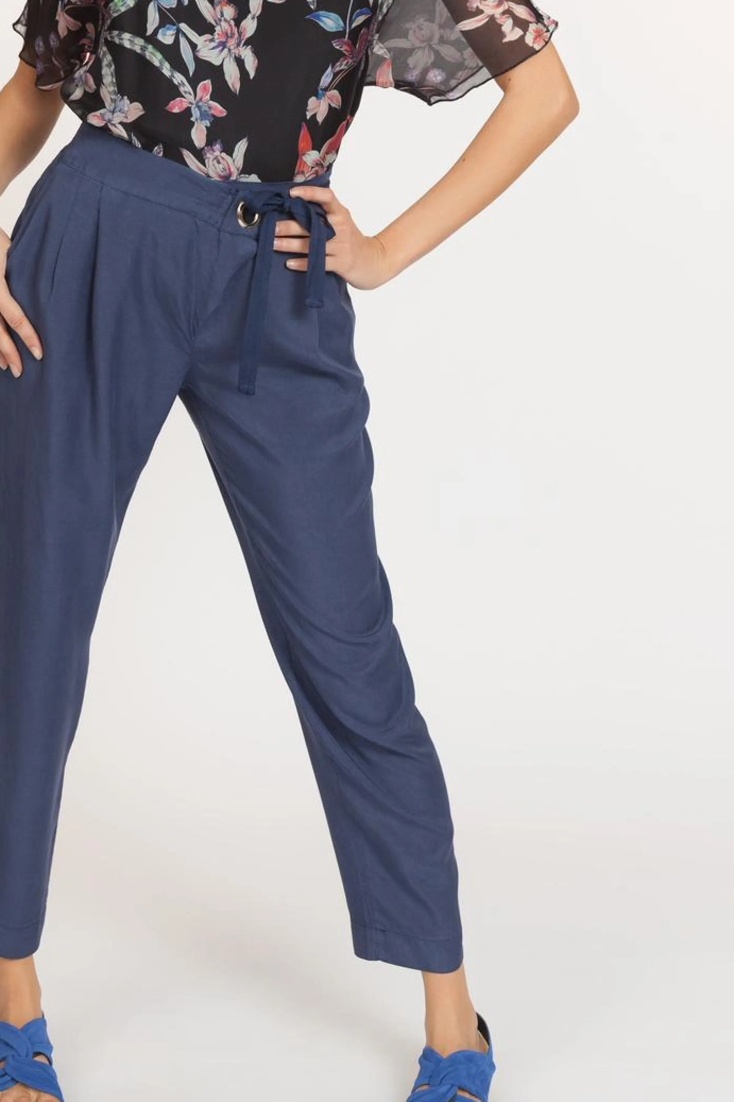 La Fée Maraboutée Pantalons<Pantalon fluide casual - S/36 Bleu