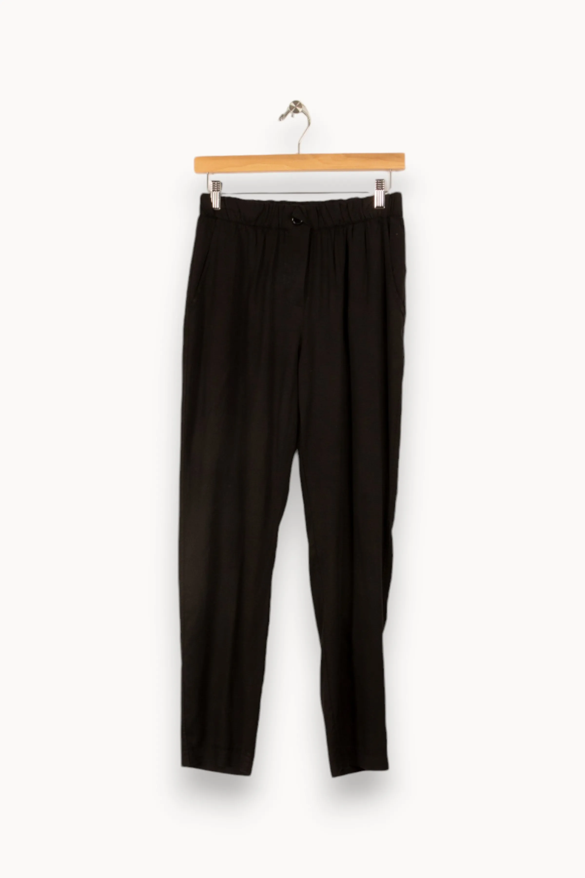 La Fée Maraboutée Pantalons<Pantalon fluide en lyocell - M/38 Noir