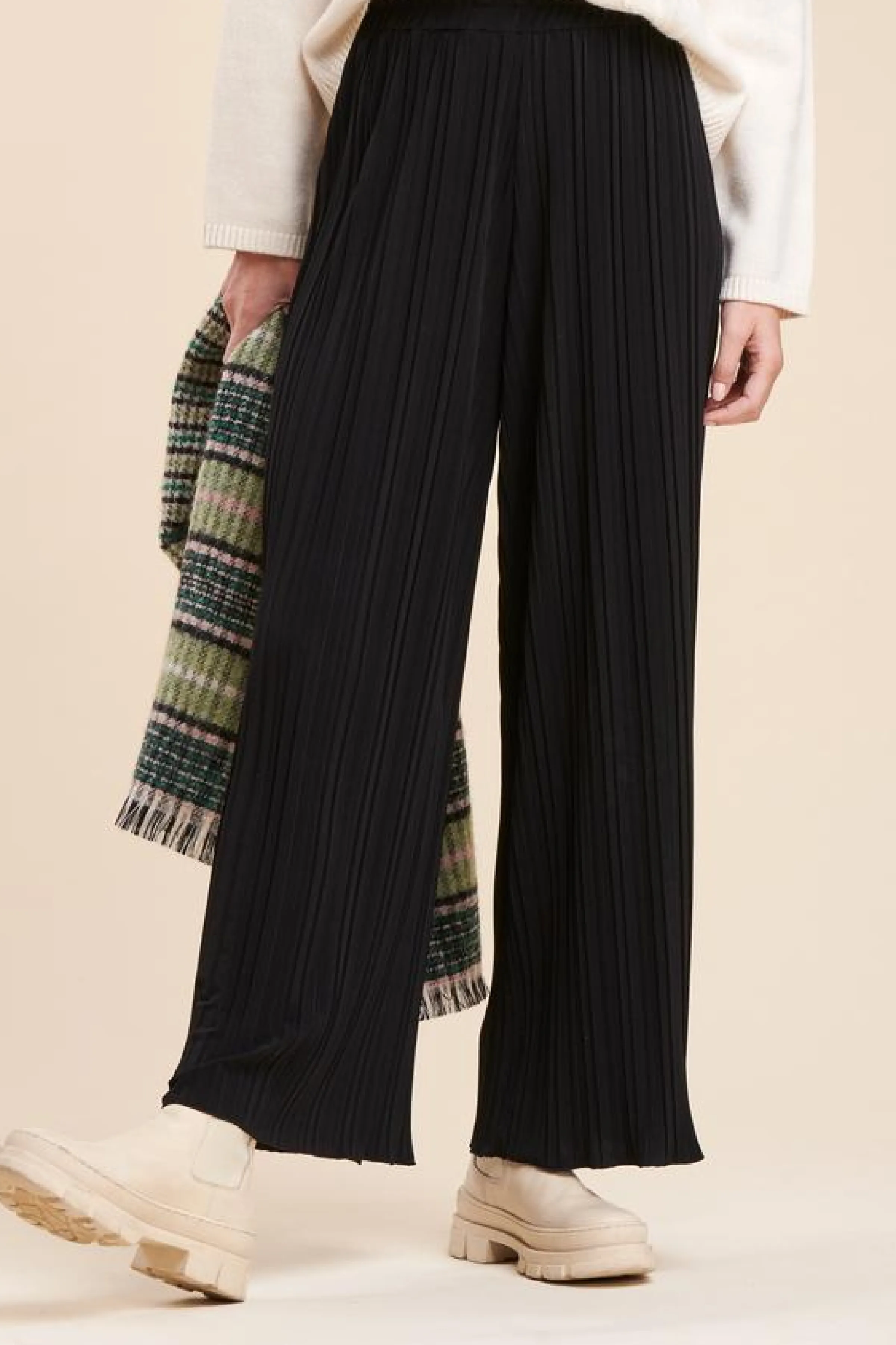 La Fée Maraboutée Pantalons<Pantalon jersey plissé - S/36 Noir