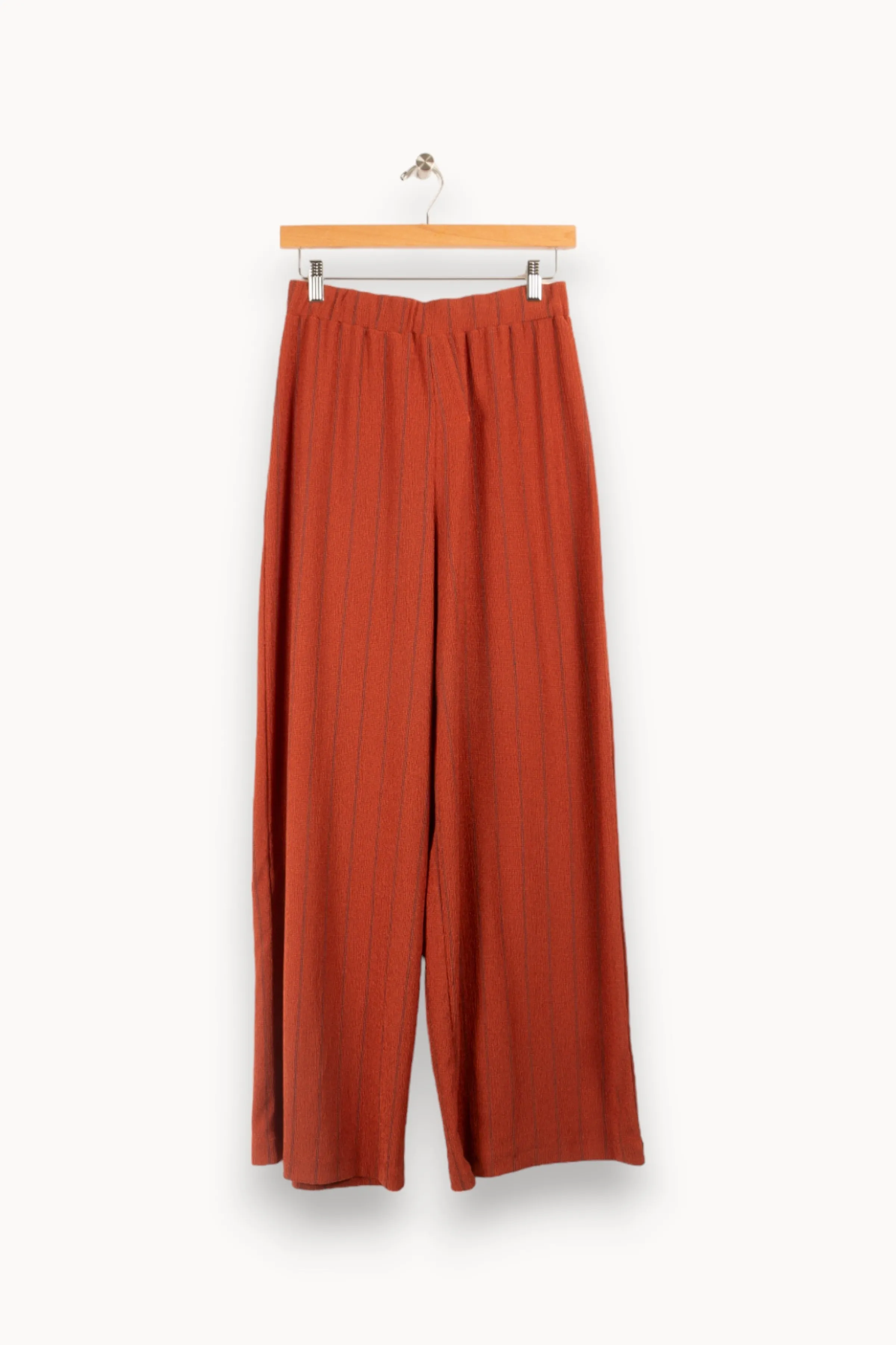 La Fée Maraboutée Pantalons<Pantalon jersey rayé - S/36 Marron