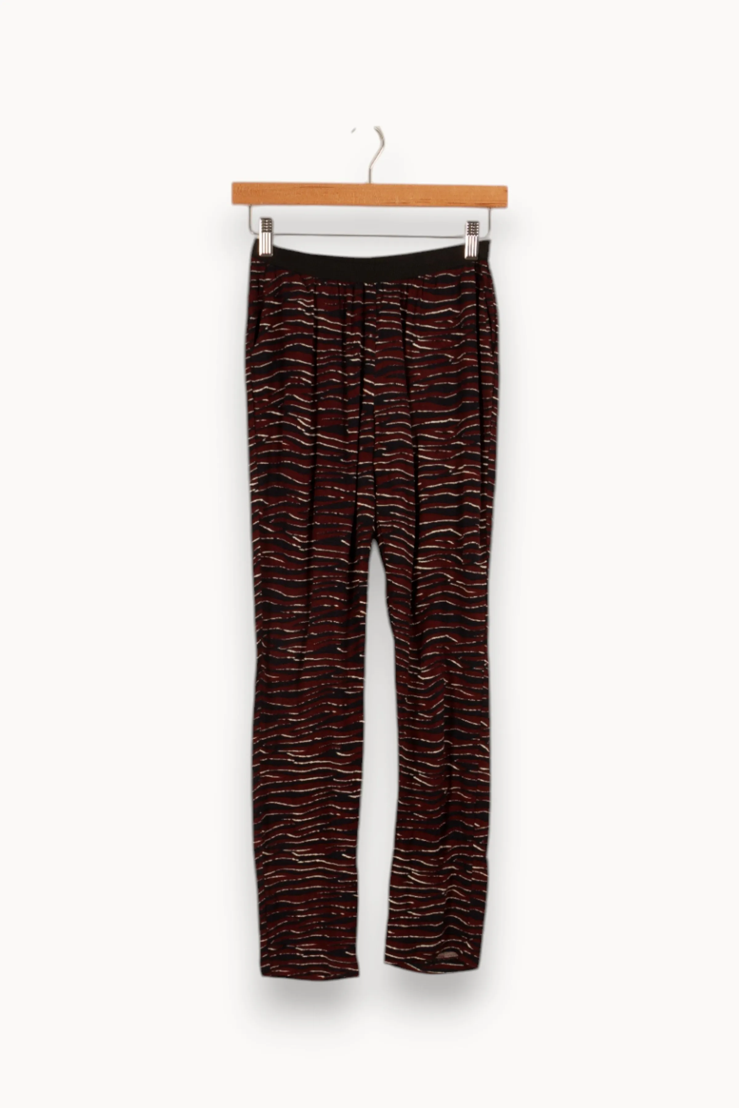 American Vintage Pantalons<Pantalon multicolore - Taille XS/34 Bordeaux
