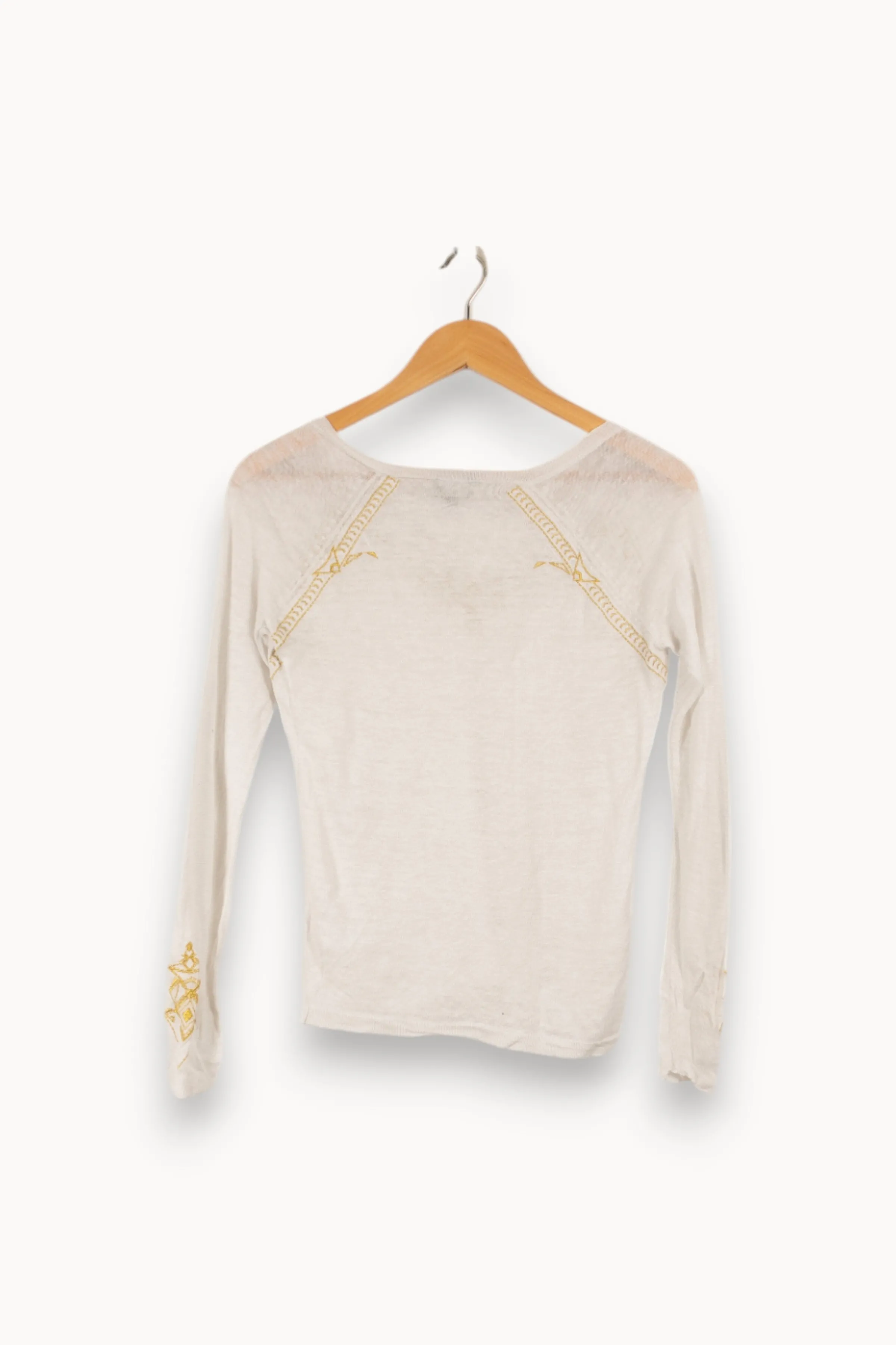 Bérénice Mailles | Pulls & Cardigans<Pull léger et doré - Taille S/36 Blanc