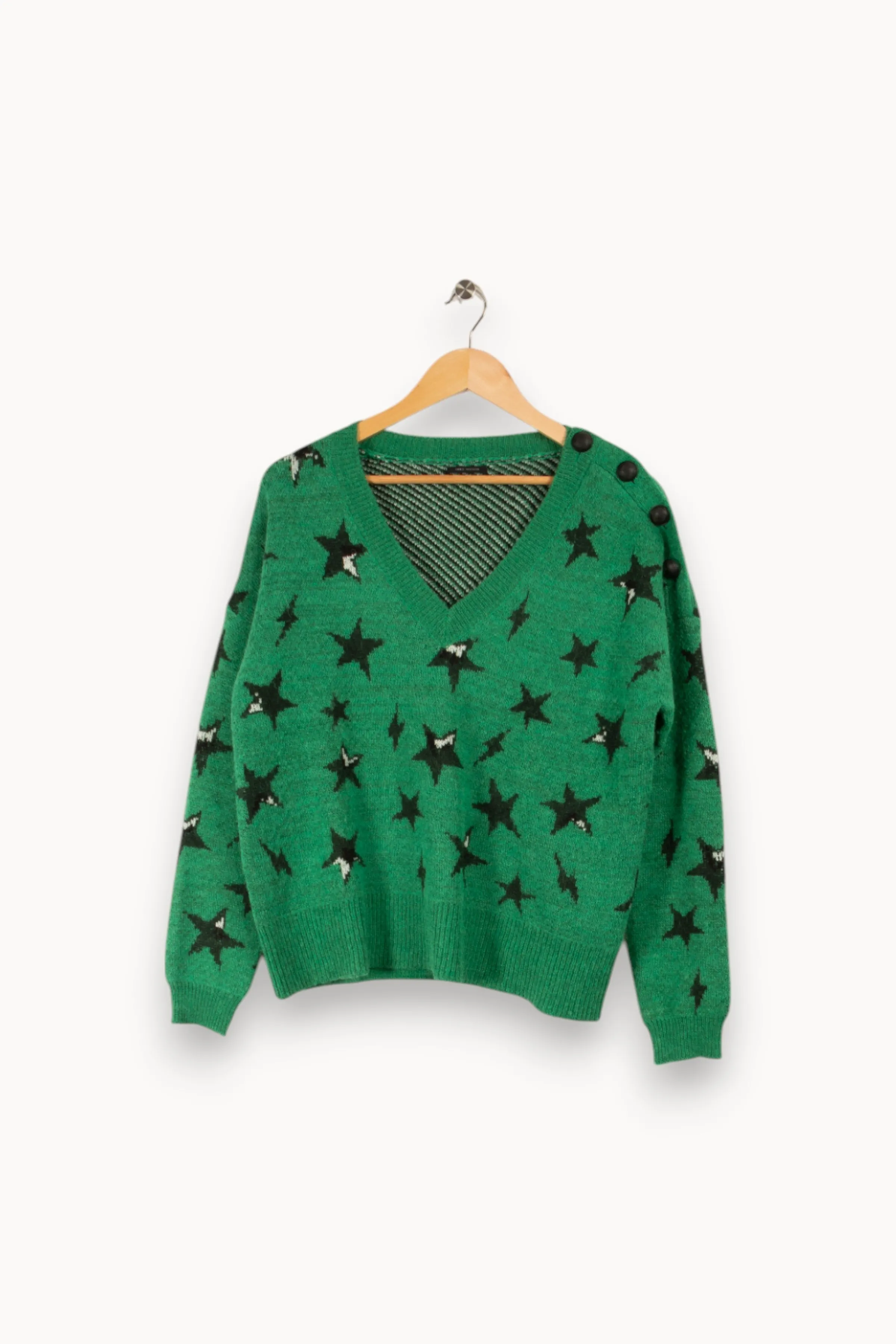 IKKS Mailles | Pulls & Cardigans<Pull à motif étoile - Taille S/36 Vert