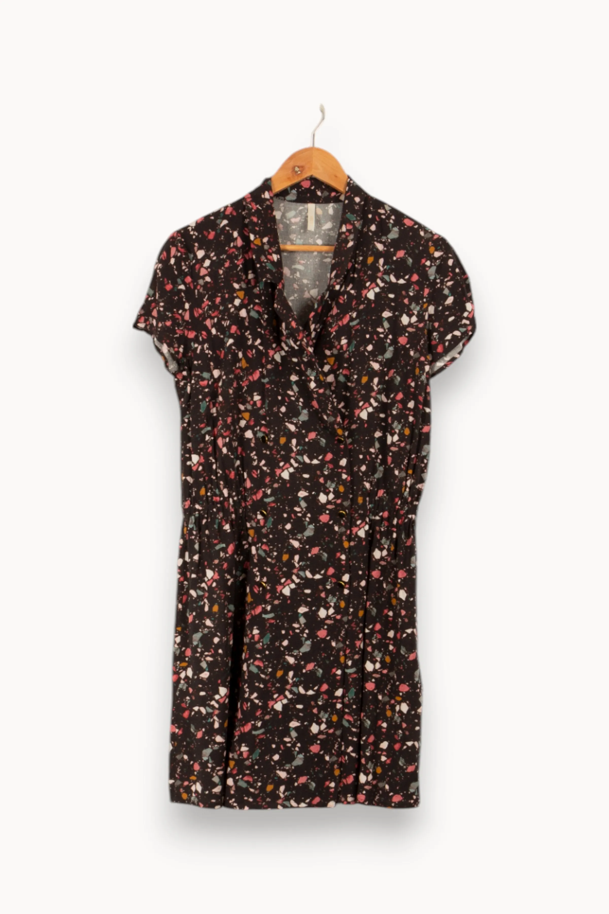 I.Code Robes<Robe à motifs - Taille L/40 Noir