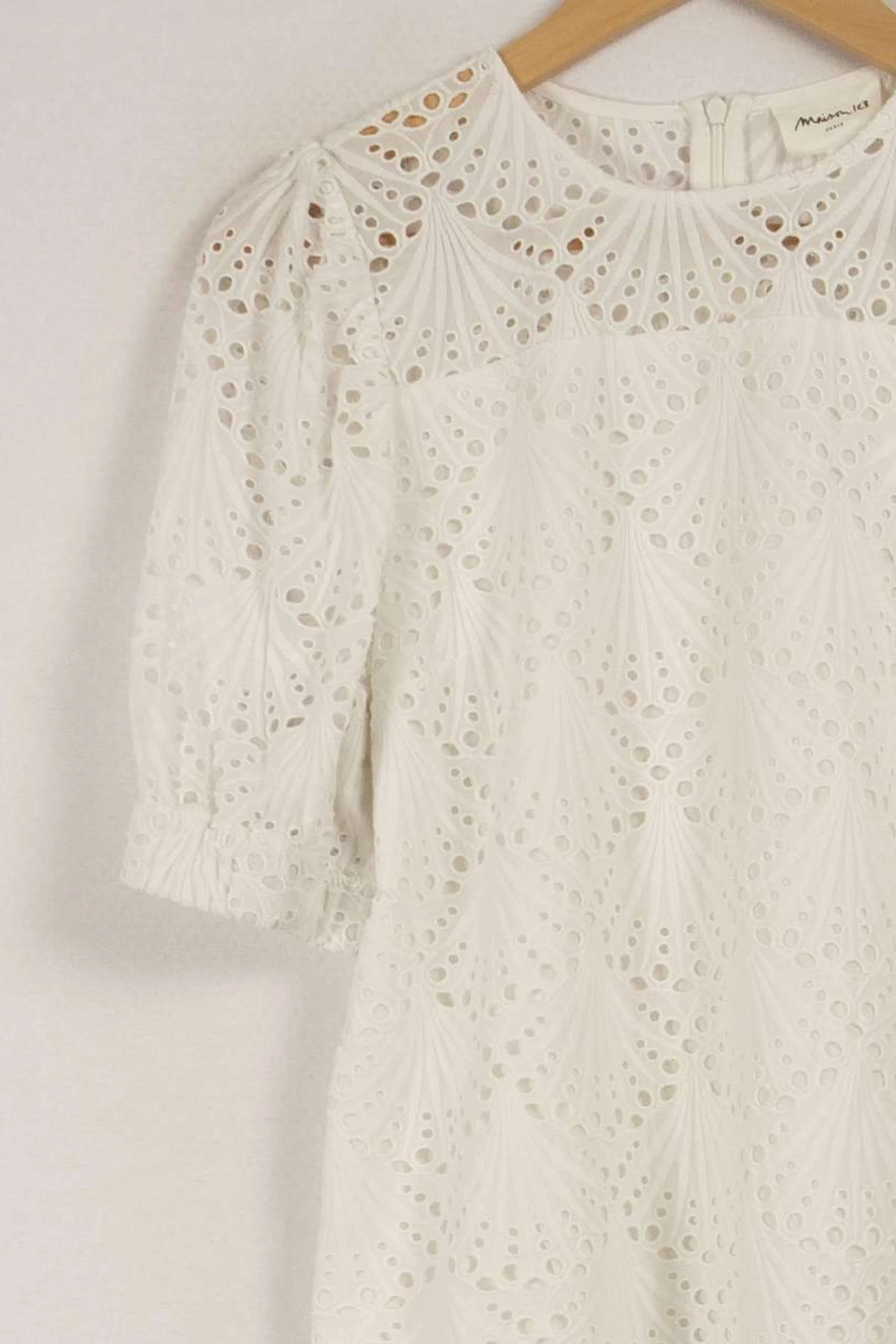 Maison 123 Robes<Robe he à dentelle - Taille S/36 Blanc