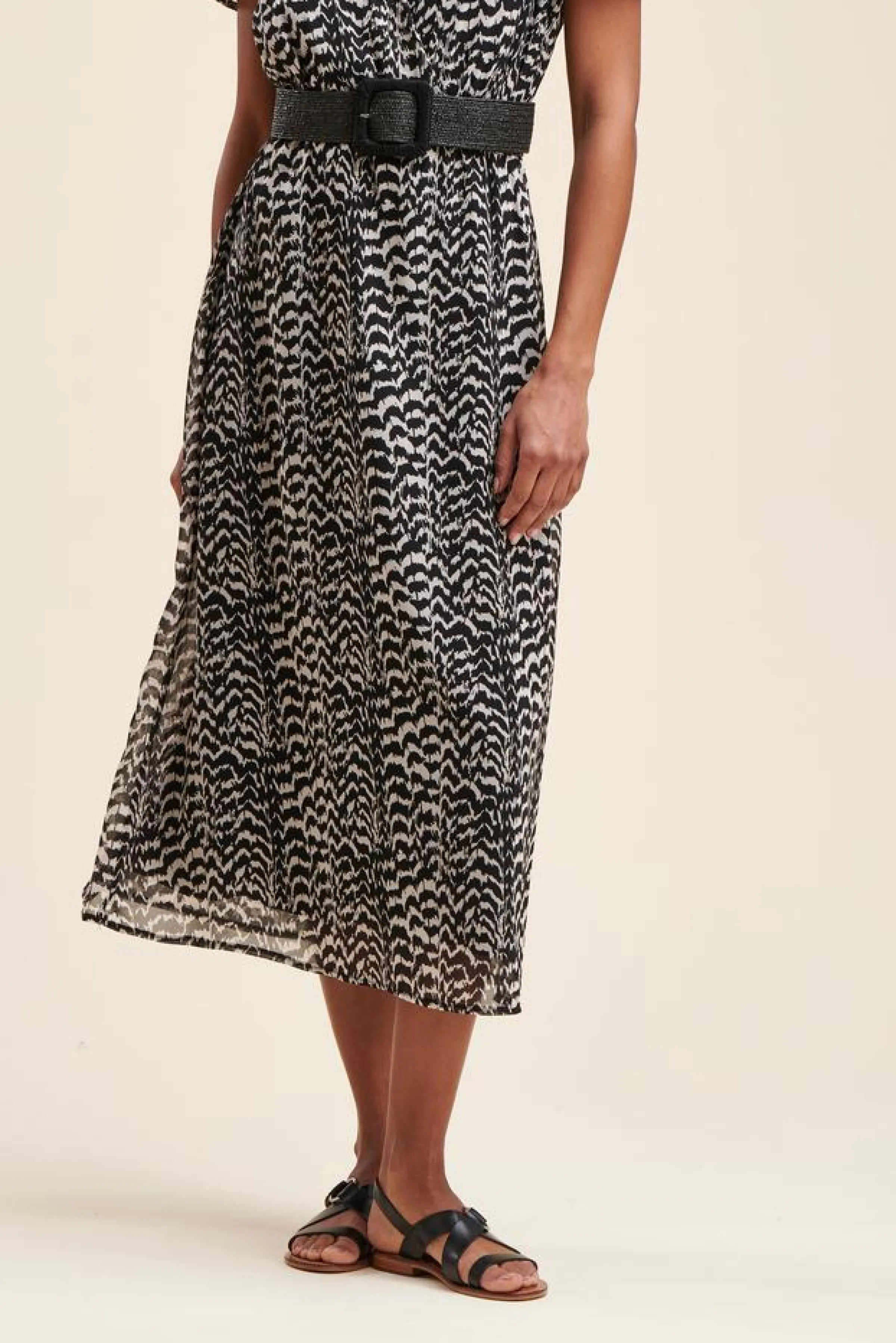 La Fée Maraboutée Robes<Robe midi en voile de polyester imprimé - S/36 Multicolore