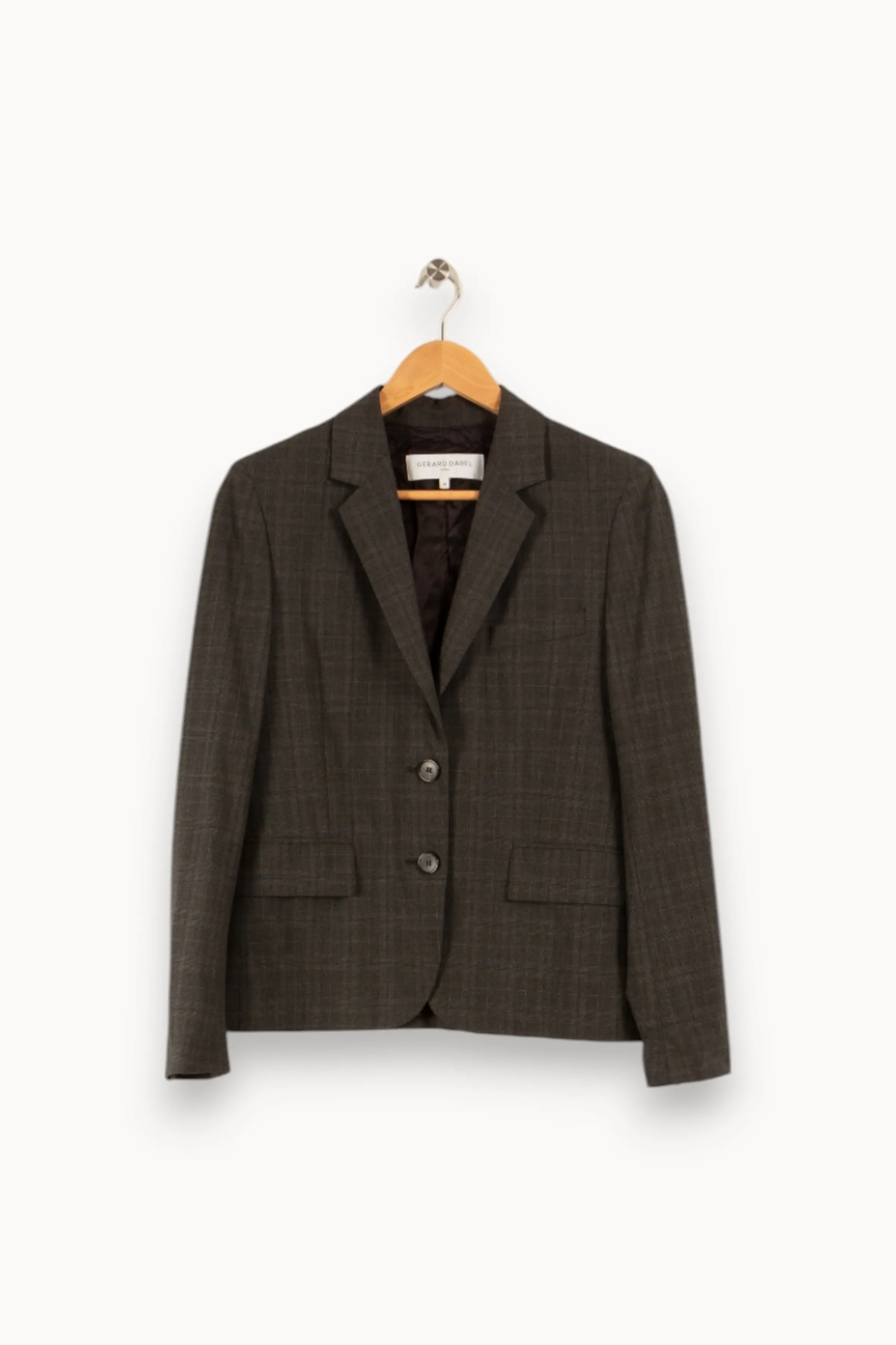 Gerard Darel Vestes & Manteaux<Veste e à carreaux - Taille S/36 Gris